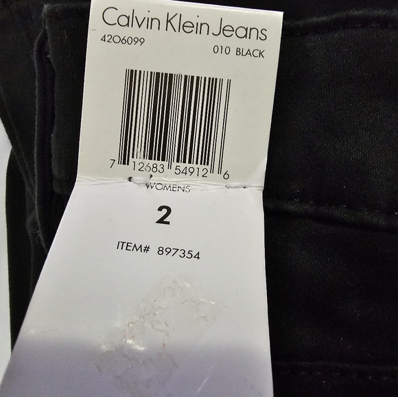 Nwt Calvin Klein mid rise skinny pants black Size 2 - Picture 2 of 6